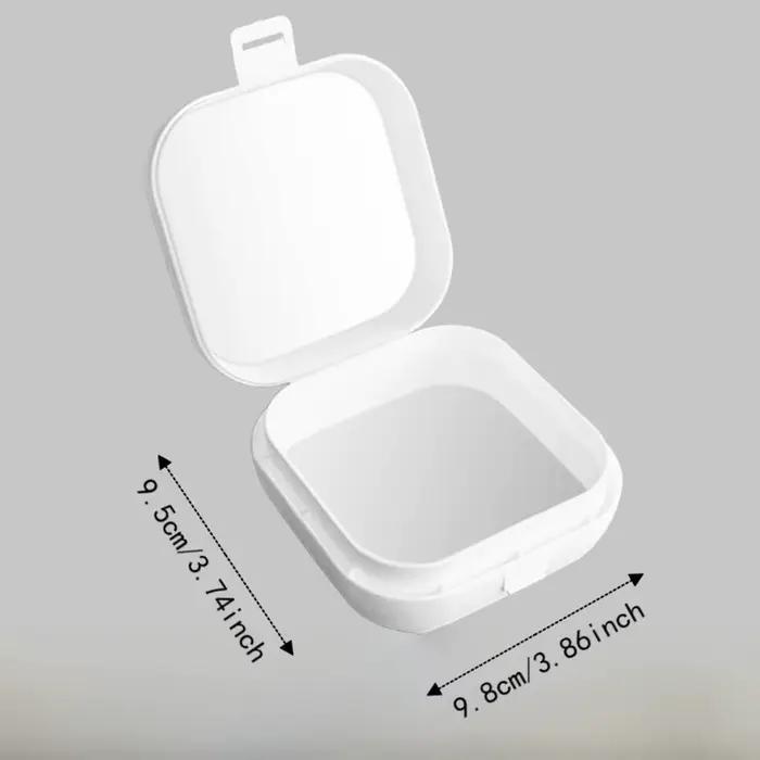 Boîte à bijoux portable avec compartiment, petit organisateur de bureau, boîte de rangement carrée en plastique de grande capacité