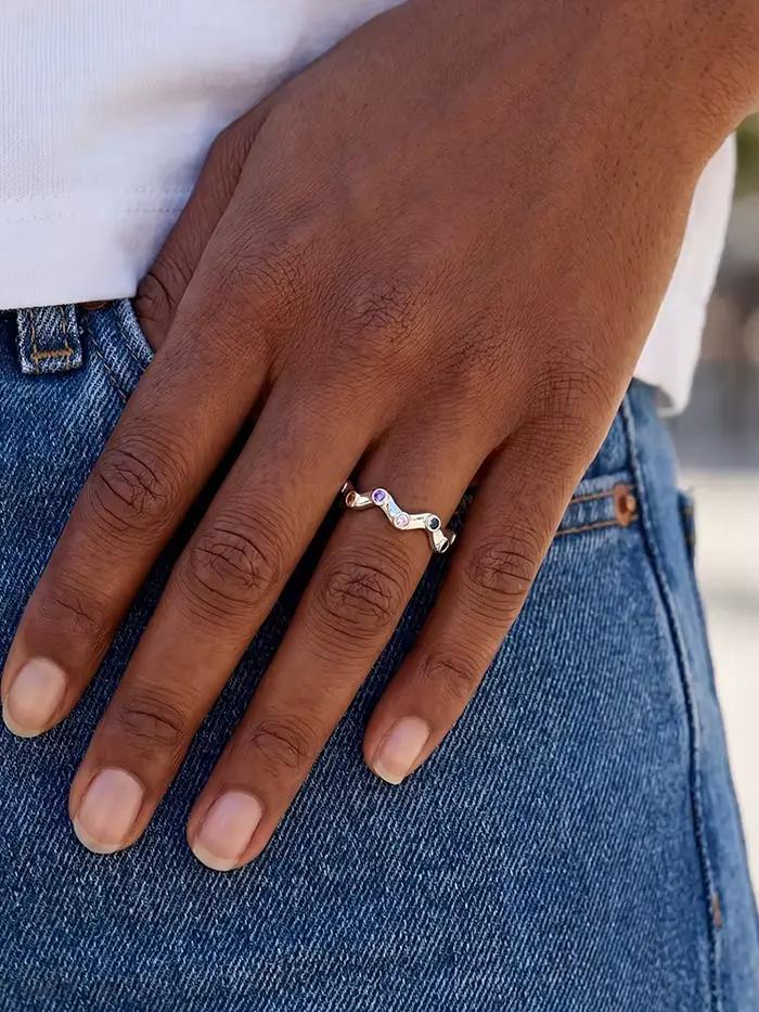 Bague en argent Sterling 925 pour femmes, en Zircon scintillant, délicat, couleur arc-en-ciel, pour fiançailles, mariage, mode, bijoux fins de haute qualité