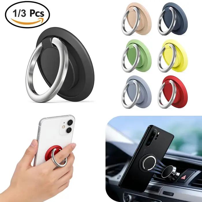 1/3PCS Universel 360 ° Support de téléphone magnétique rotatif pour voiture, mini support de bague rotatif pour téléphone portable