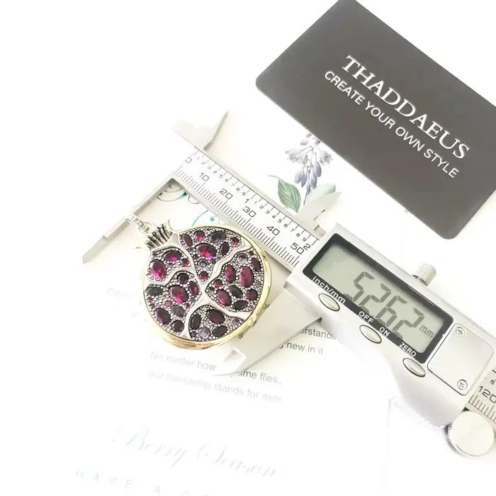 Pendentif grand grenade printemps mode 925 bijoux en argent Sterling cadeau romantique pour les femmes