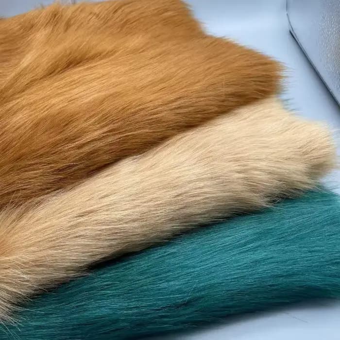 Tissu en peluche doux et lisse, Imitation fourrure de renard, pour vêtements, col, tapis, décoration, tissu de comptoir, bricolage, couture au mètre