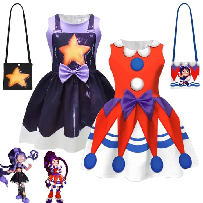 Robe de cosplay Lily pour filles avec masque gratuit, tenues d'été pour enfants, costume de fête d'Halloween, magnifique robe de princesse