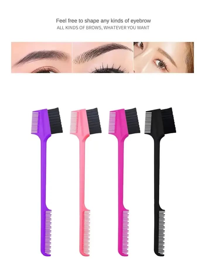Brosse à bord trois en un, brosse de contrôle des bords Double face, brosse peigne pour Salon de coiffure, outil de beauté spécial pour perruques de vrais cheveux