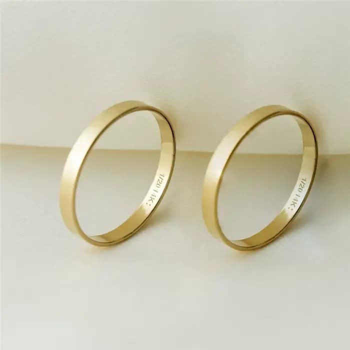 Bague plate en or 14 carats plaqué or 2