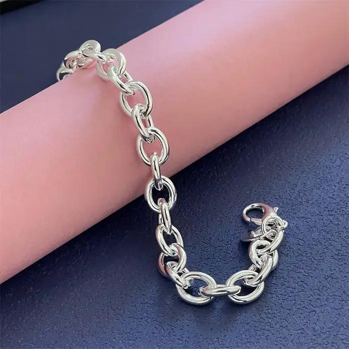 Boucle de Bracelet en argent Sterling 925, chaîne de base, breloque exquise pour femmes, bijoux cadeaux de fête de mariage à la mode