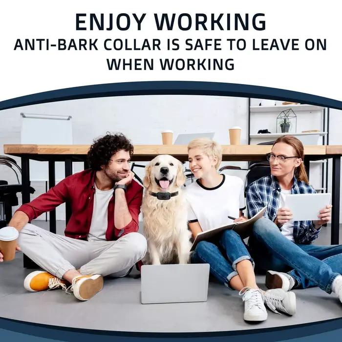 Collier Anti-aboiement pour arrêter d'aboiement, collier automatique Rechargeable, noir et bleu, collier d'entraînement pour chien, fournitures pour animaux de compagnie pour chiots