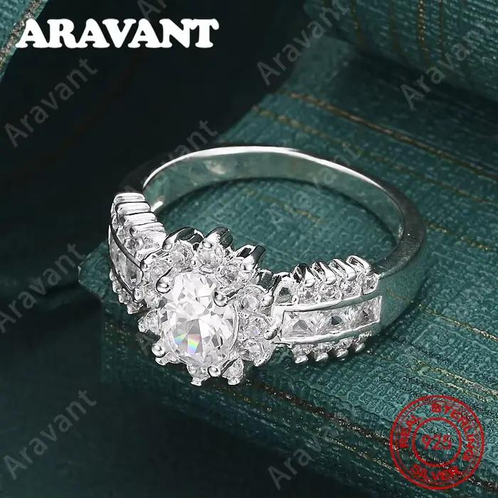 Bague en argent sterling 925 avec zircone en forme de tournesol (7-10) # ) - Un design frais et élégant pour les bijoux de fiançailles pour femmes.