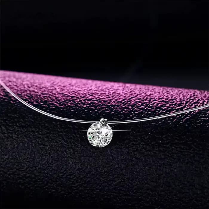 Collier en diamant Moissanite 1ct en argent Sterling S925