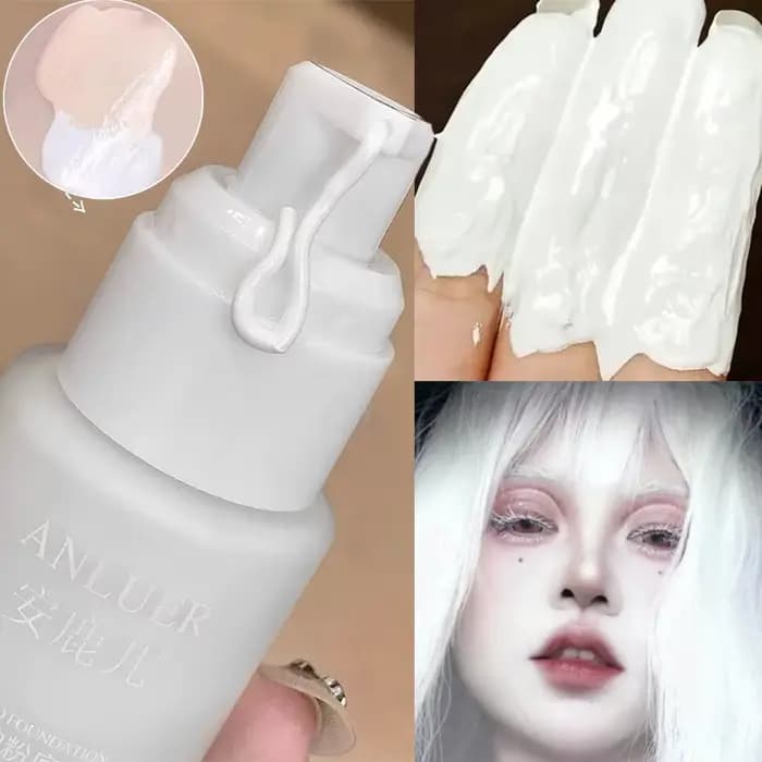 Fond de teint liquide blanc, texture pure, soyeuse et crémeuse, fini mat, longue tenue, résistant au transfert, pour maquillage de scène, cosplay, Halloween, 30 ml