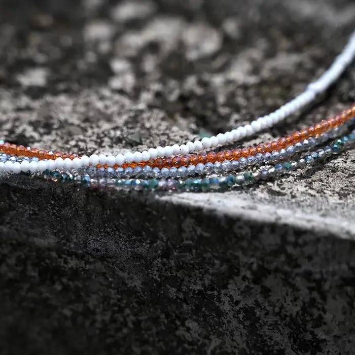 Collier en cristal en acier inoxydable pour femmes, perles de glace, étoile, tournesol, cœur, ras du cou, bijoux à la mode, style Boho, Streetwear