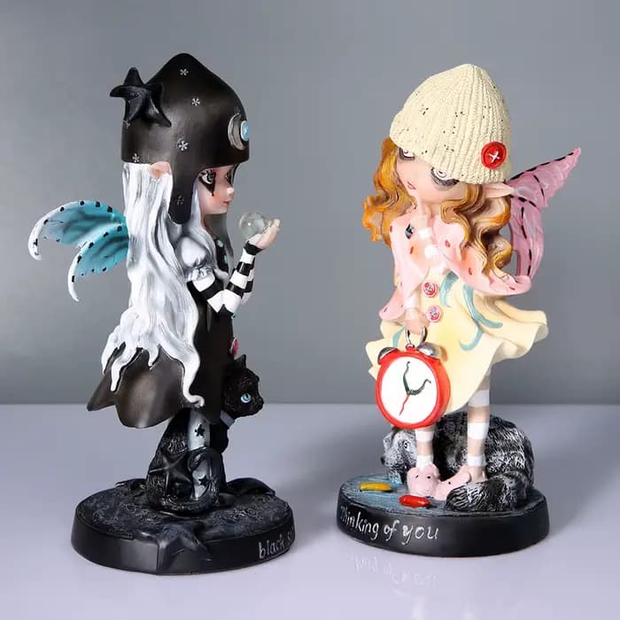 Fée magique jardin ornement Figurine résine décor cadeau aile fée Figurines Collection décor à la maison pour salon table sculpture
