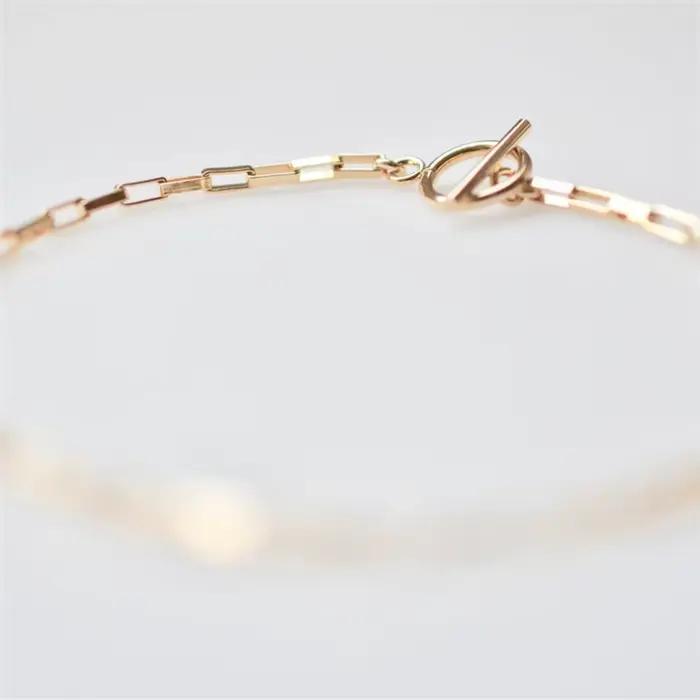 Bracelet chaîne en or 14K fait à la main, bijoux Boho, breloques Vintage pour femmes, cadeau de demoiselle d'honneur