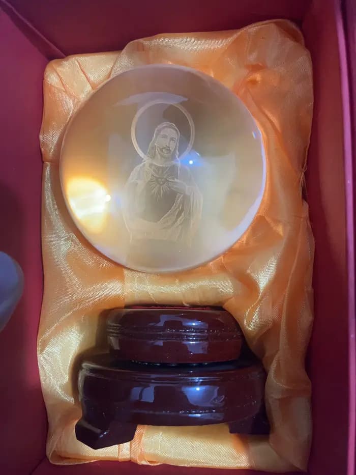 Catholicisme chrétien jeton sacré cristal jésus Christ saint décoration reliques chrétiennes prier pour la bénédiction livraison gratuite