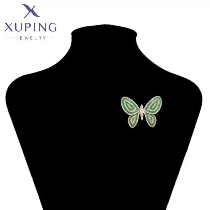 Nouvelle Arrivée Bijoux Xuping Broches en Cuivre Doré Motif Animal pour Femme Cadeau Anniversaire Fête X000852250