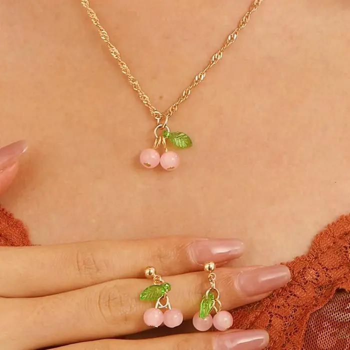 Ensemble de bijoux de clavicule élégant et exquis pour femmes, aucun collier rouge, boucle d'oreille légère, design de luxe et de niche