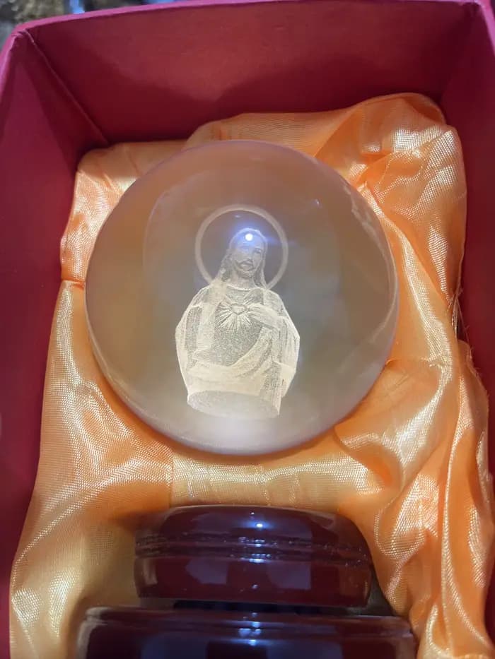 Catholicisme chrétien jeton sacré cristal jésus Christ saint décoration reliques chrétiennes prier pour la bénédiction livraison gratuite