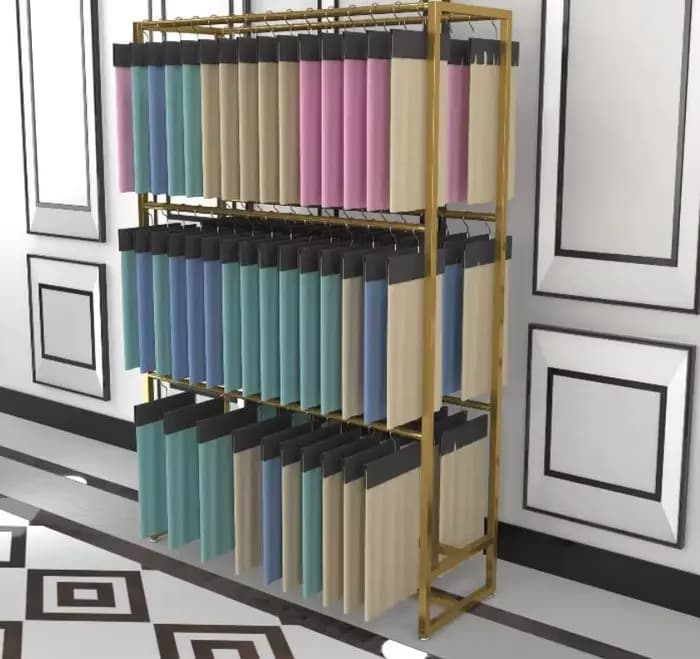 Présentoir 191 en tissu, porte-cartes suspendus, magasin de textile domestique