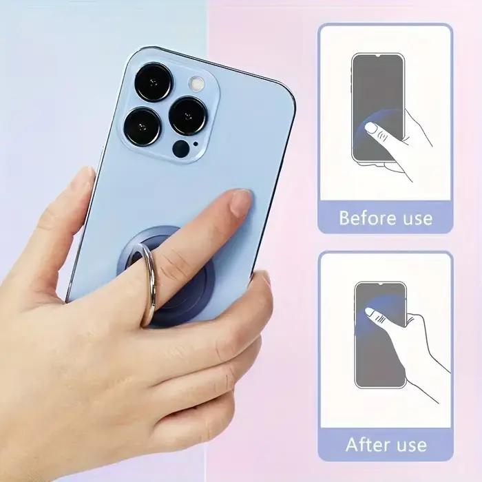 1/3PCS Universel 360 ° Support de téléphone magnétique rotatif pour voiture, mini support de bague rotatif pour téléphone portable