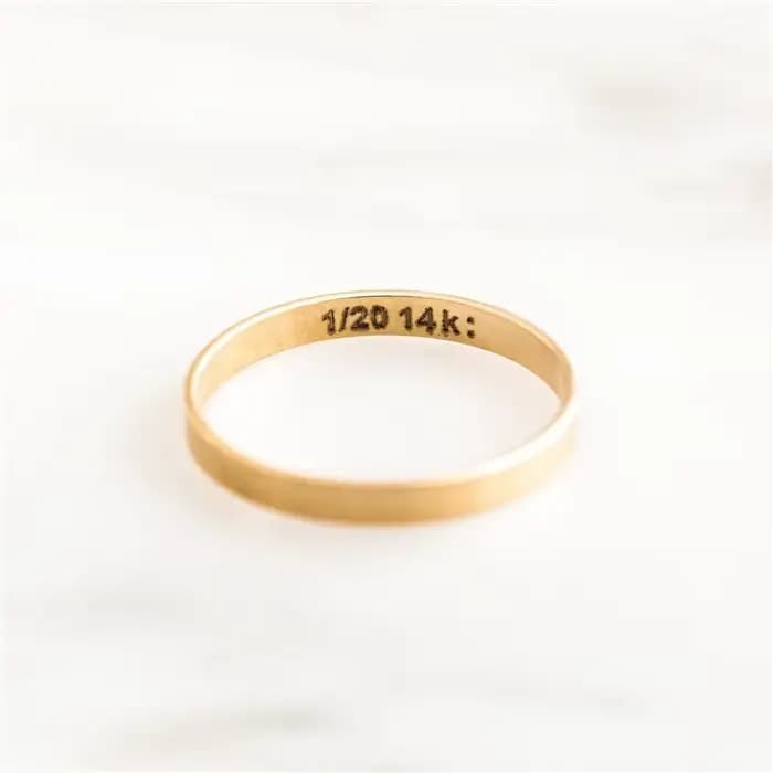 Bague plate remplie d'or 14K bijoux minimalistesKnuckle Anillos Mujer bohème