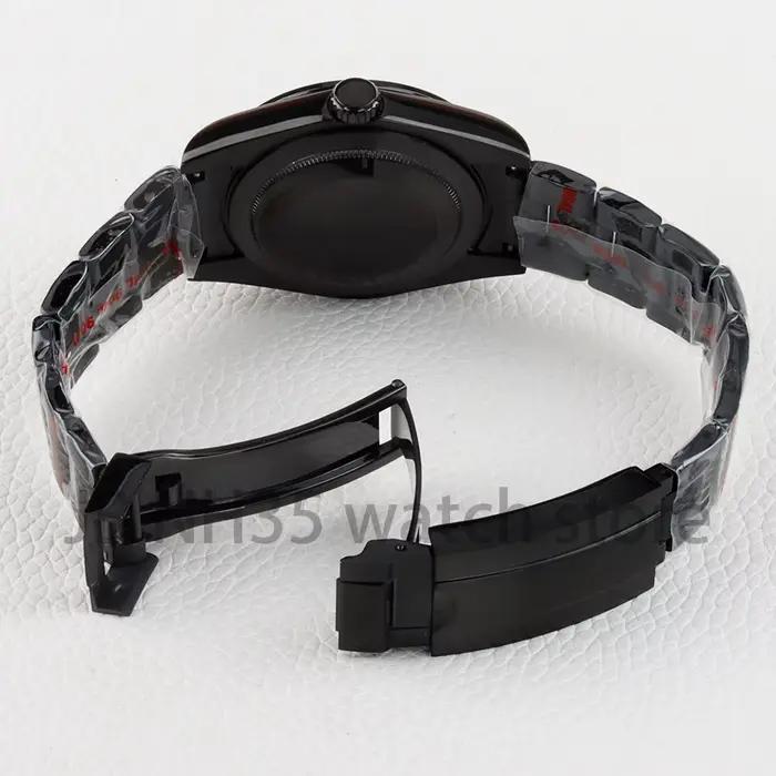 Bracelet Oyster PVD noir/or, boîtier NH35 36mm/39mm pour cadran 28.5mm, mouvement NH35 NH36, verre saphir, Bracelet jubilé en acier 316L