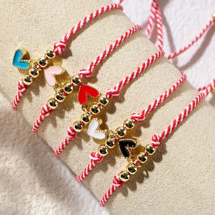 Go2boho 2024 Martis bijoux élégants plaqué or 18 carats perle cuivre coeur pendentif grec mars Bracelet pour femmes cadeaux du nouvel an