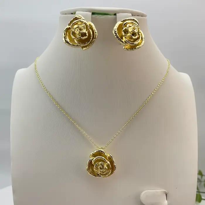 Bijoux classiques à la mode pour femmes, boucles d'oreilles, ensembles romantiques pour fête de mariage, cadeau d'anniversaire, ensembles tendance KY29287