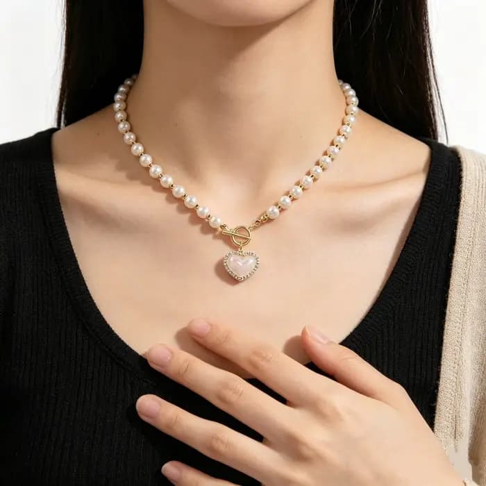 Collier de perles élégant et exquis pour femme