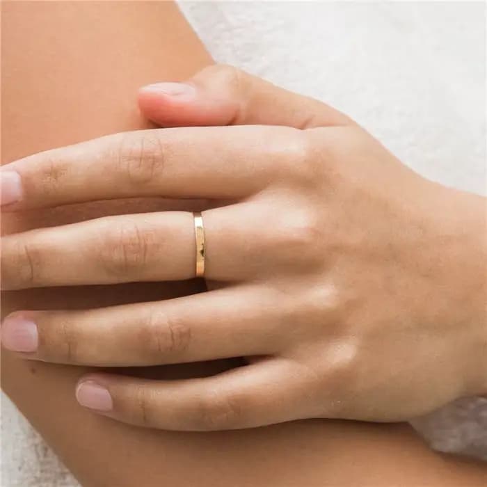 Bague plate remplie d'or 14K bijoux minimalistesKnuckle Anillos Mujer bohème