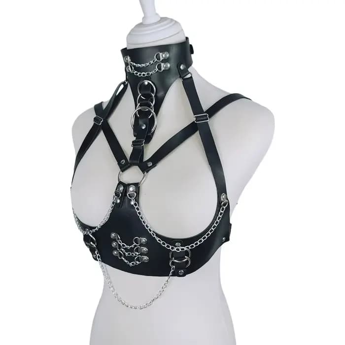 Chaîne de corps sexy pour femmes, sangle de bondage, lingerie en cuir, fétiche d'esclave, jouets sexuels pour couple