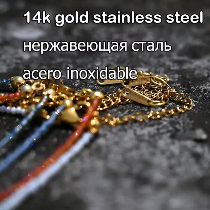 Collier en cristal en acier inoxydable pour femmes, perles de glace, étoile, tournesol, cœur, ras du cou, bijoux à la mode, style Boho, Streetwear