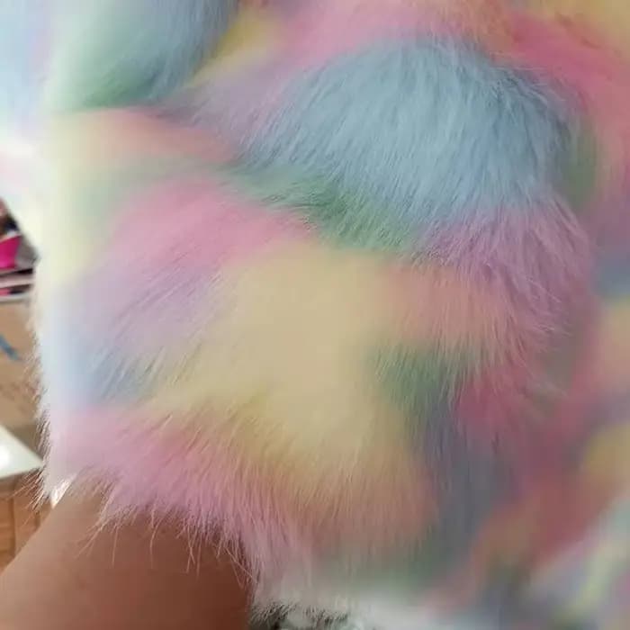 Tissu en fausse fourrure Jacquard épais de haute qualité, tissu en fourrure de renard, tissu pour patchwork, décoration d'écharpe bricolage, 100x170cm, 216.239.