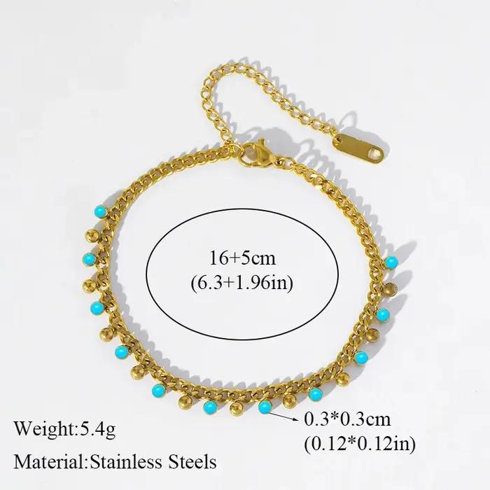 Ensemble de bijoux EILIECK 316L acier inoxydable bleu perlé à la mode pour femmes et filles pour des occasions spéciales comme les mariages, anniversaires et banquets