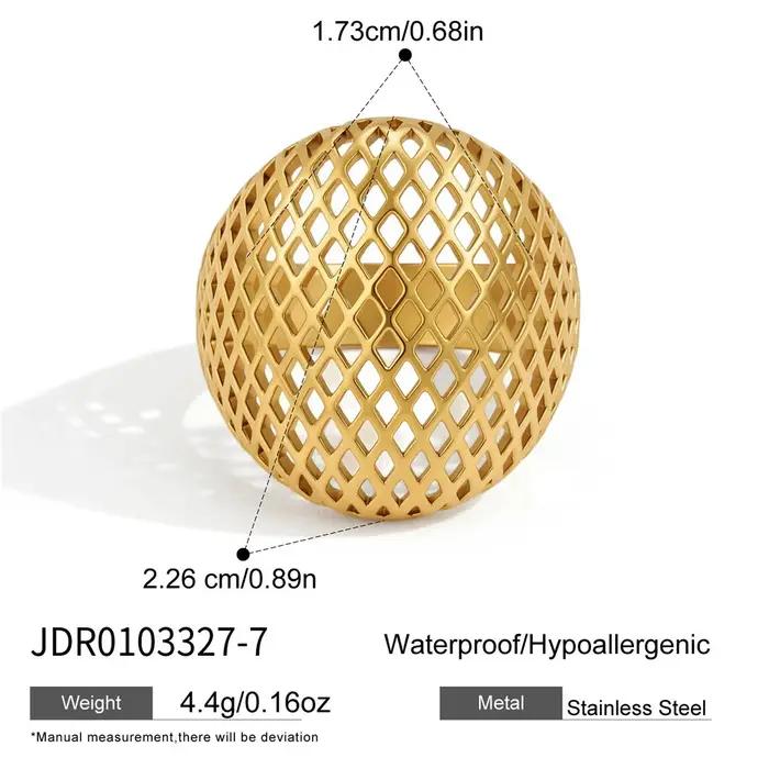 Bague en acier inoxydable plaquée or 18 carats pour femme bijou tendance anti-ternissement occassion spéciale femmes elegance style moderne