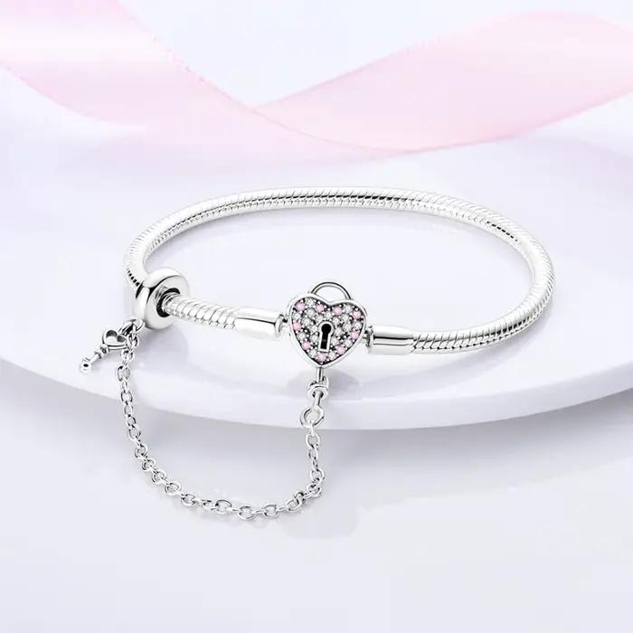 Bracelets Pandach 925 couleur argent classique amour pour toujours papillon étoile