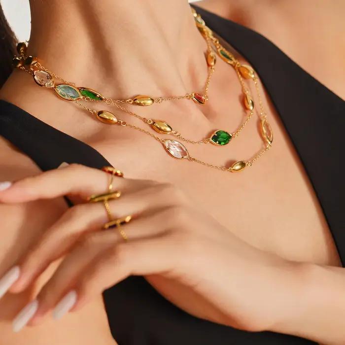 Collier Chic en acier inoxydable pour femmes