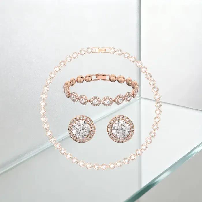 Collier Angelic-Conjunto avec détails de coupe ronde