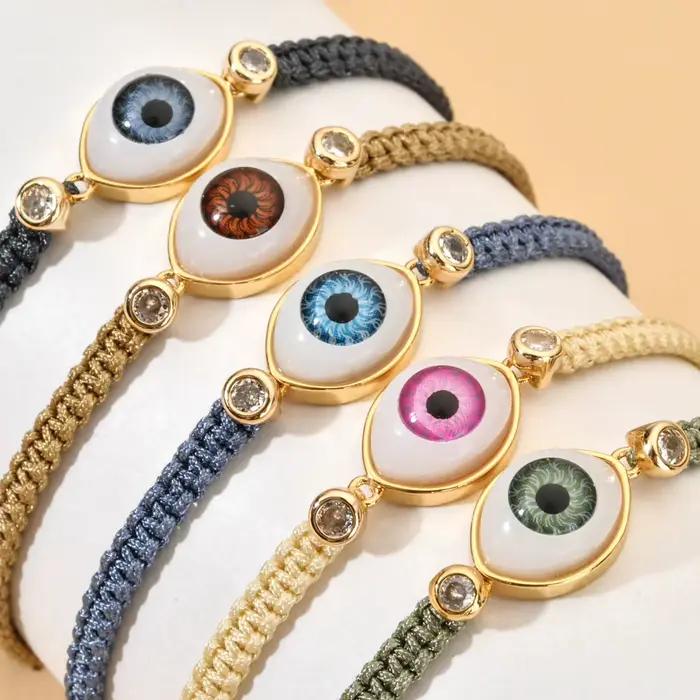 Bracelet œil maléfique bohème pour femme, bijoux en ULtressée, bijoux turcs, nouveau