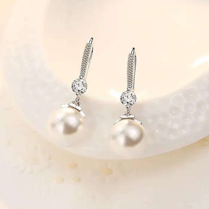 Boucles d'oreilles fines en argent Sterling 925