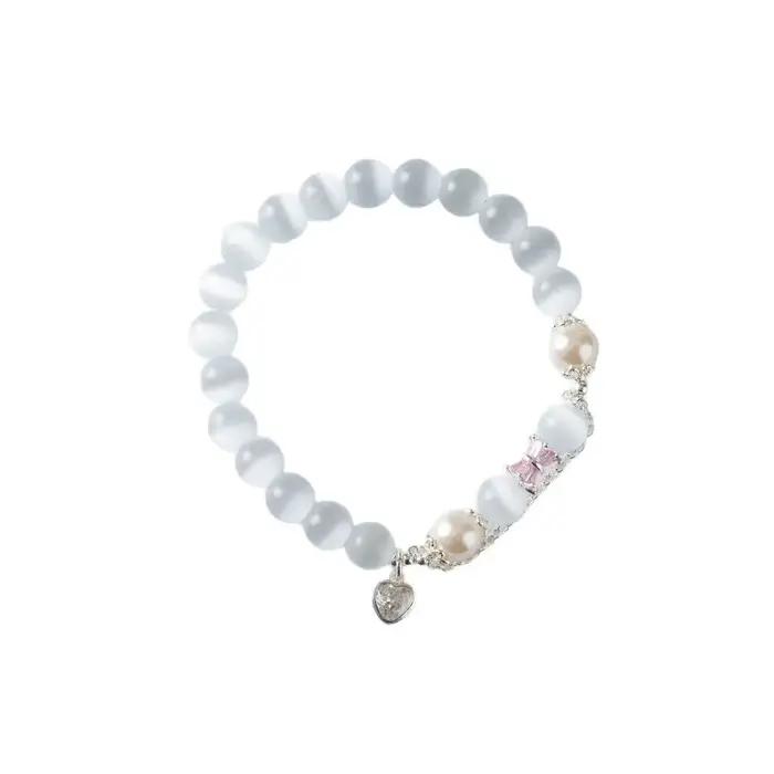 Bracelet perlé en opalite 2026 – Bijou minimaliste et élégant pour femme