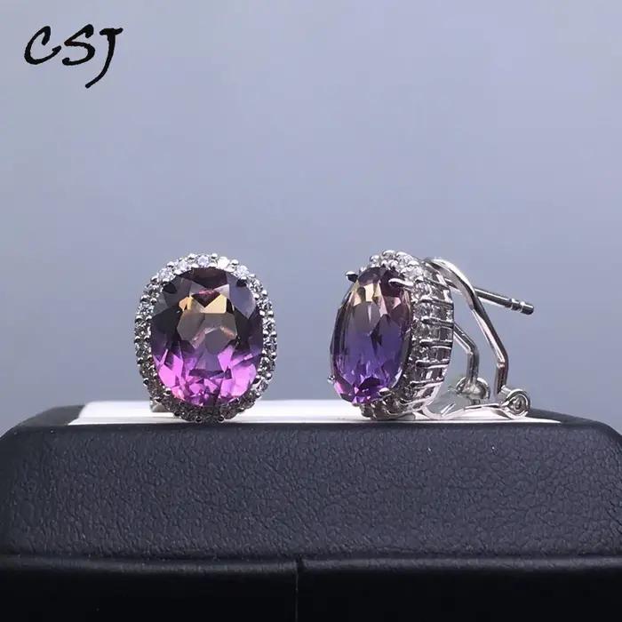 Boucles d'oreilles ovales en argent regardé 925 pour femme
