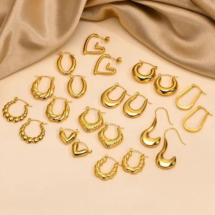 Boucles d'Oreilles Chic en Forme de Cœur