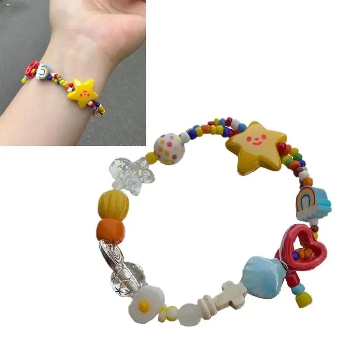 Bracelet en corde élastique fait à main