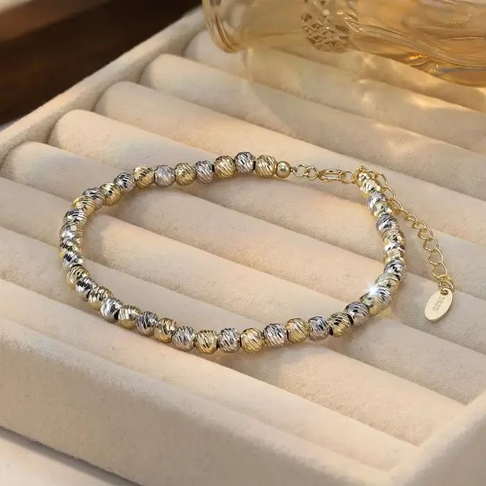 KISS MANDY – Bracelet de perles simples et élégantes de 4mm