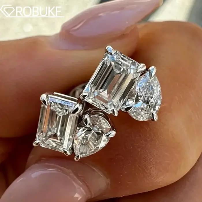 Boucles d'oreilles en diamant Moissanite pour femmes