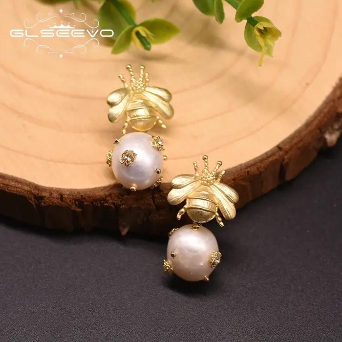 Boucles d'oreilles en perles d'eau douce naturelles