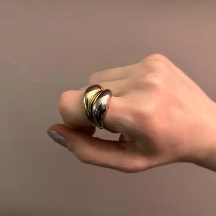 Ensemble de bagues goutte d'eau punk étanches pour amoureux