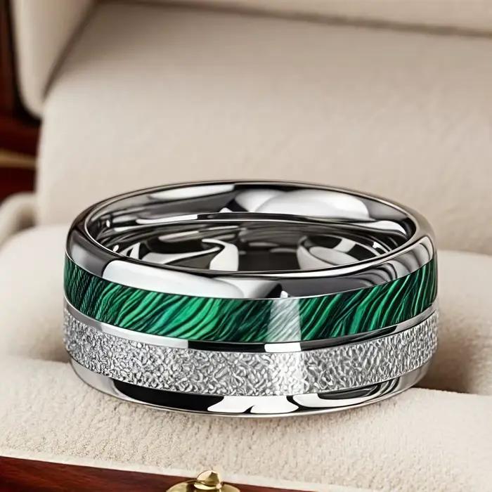Bague de cocktail en acier inoxydable unisexe avec motifs irréguliers, pour femmes et hommes, idéale pour les occasions quotidiennes et spéciales
