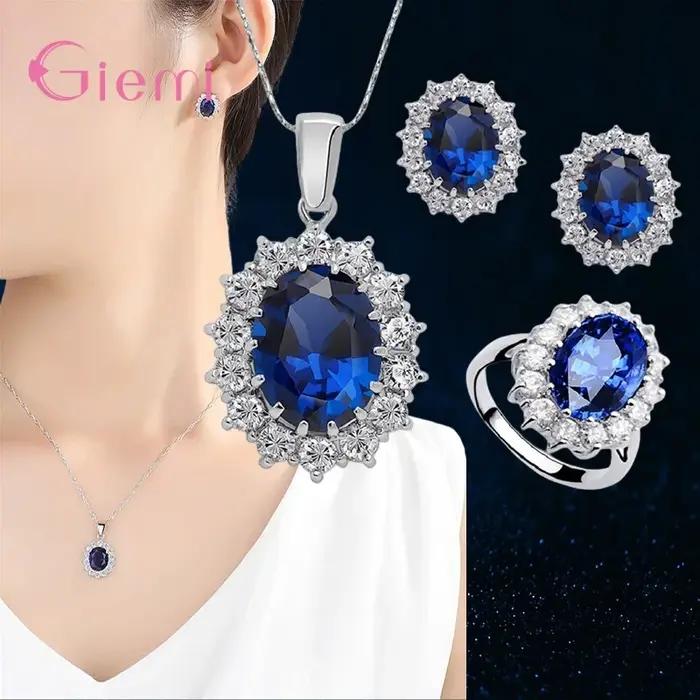 Jolis Bijoux romantiques en argent Sterling 925 pour femmes