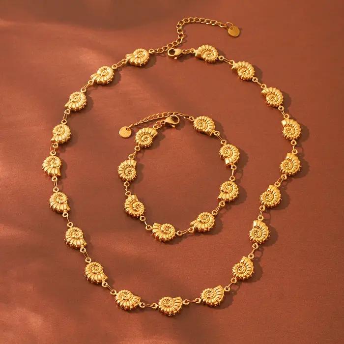 Ensemble de bijoux élégant avec pendentif coquillage