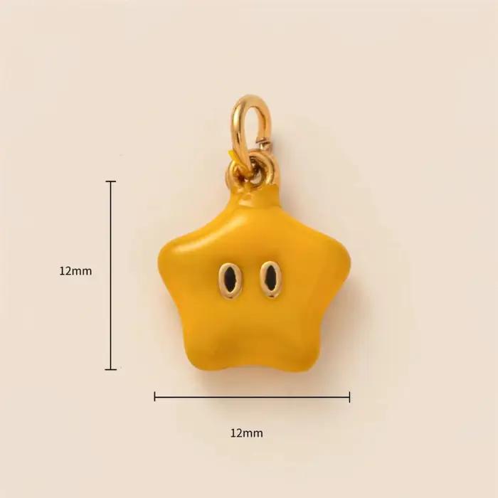 Charms étoile lune arc-en-ciel soleil en acier inoxydable plaqué or 18 carats pour fabrication bijoux à faire soi-même occasions spéciales
